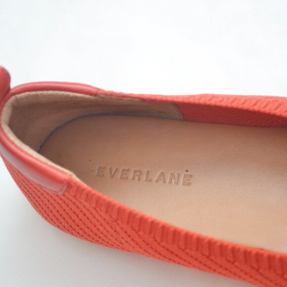 Everlane Day Glove Reknit Red Ballet Flat Pre Owned Size 8 - Picture 7 of 8